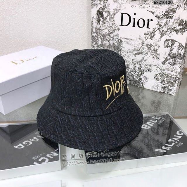 Dior新品女士帽子 迪奧老花漁夫帽遮陽帽  mm1447